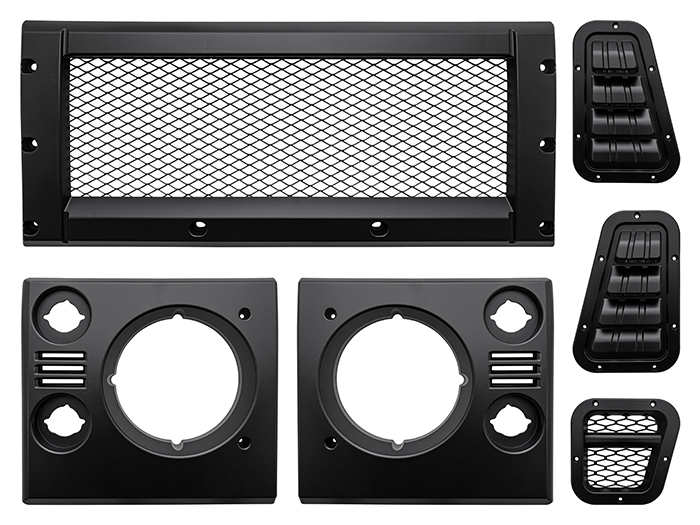 Bearmach Face Lift Kit - Satin Black Mesh