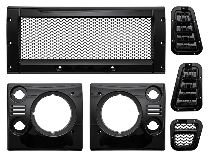 Bearmach Face Lift Kit - Gloss Black Mesh