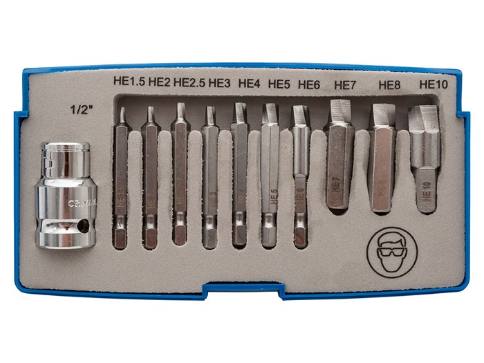 Laser Damaged Cap Head Bolt/Screw Extractor Set - 11 Piece