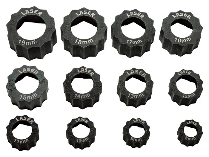 Laser Damaged Nut/ Bolt Extractor Set - 12 Piece