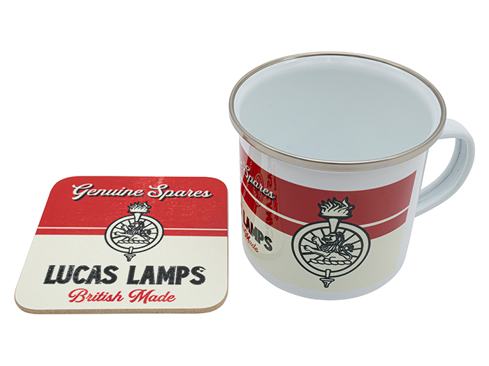 Lucas Classic Flambeau Enamel Mug & Coaster