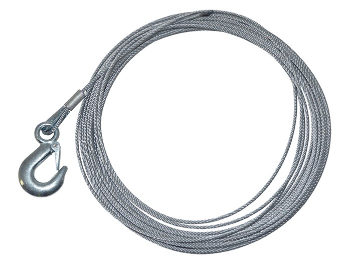 Replacement Galvanised Winch Cable With Hook